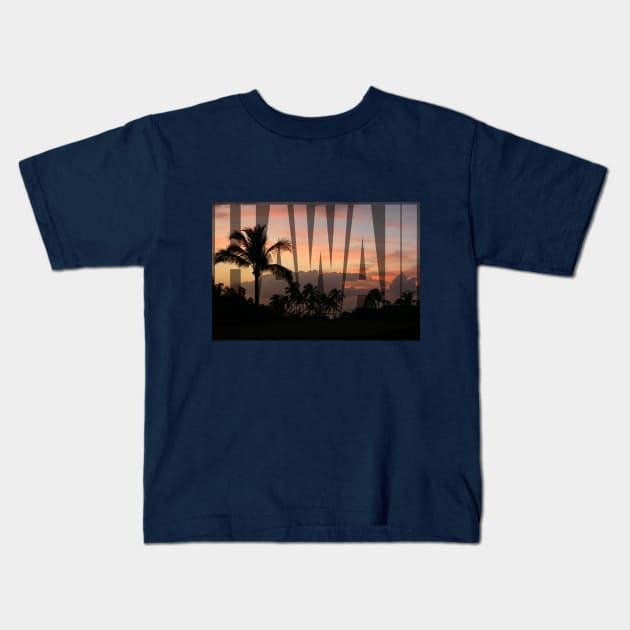 Hawaiian sunset Kids T-Shirt by InvisibleCow